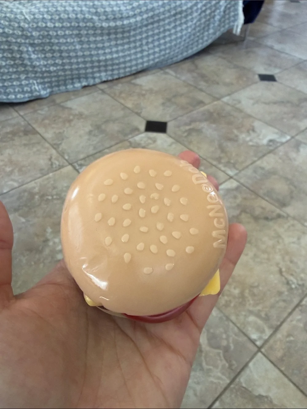 McDoh Novelty Burger Squishy Toy - Tan, Red, Yellow, Green